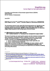 2016 CEDAW Germany NGO Intersex IGM